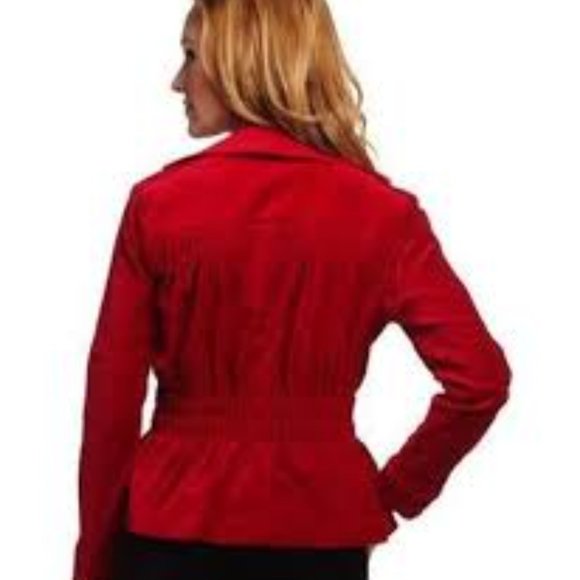 Joan Rivers Velvet Ruched Blazer Jacket S